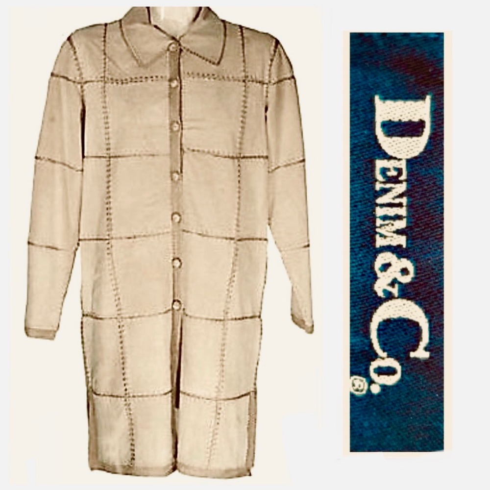 Denim&Co Suede Duster Coat